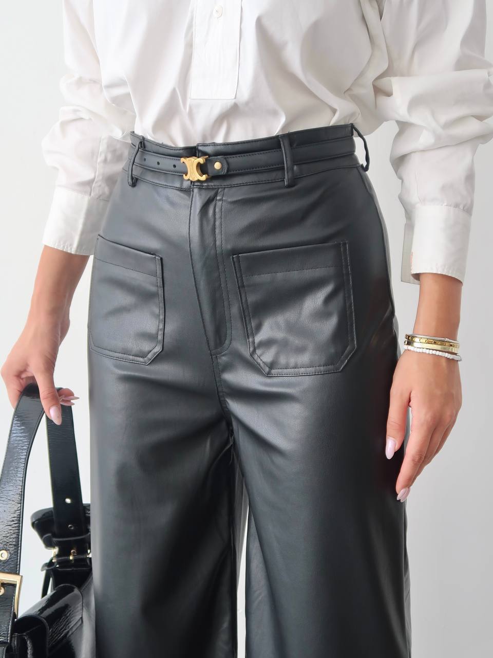 Leather Pants with wide pockets