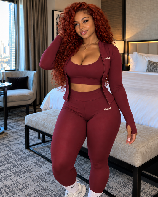 PGA Active Set in burgundy