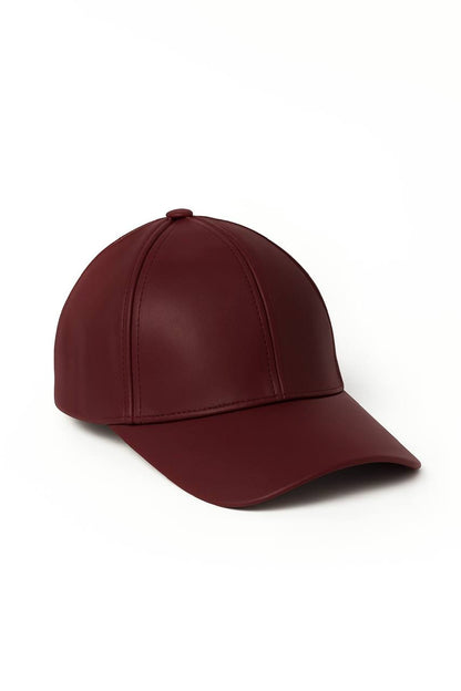 Maroon baseball cap on a white background