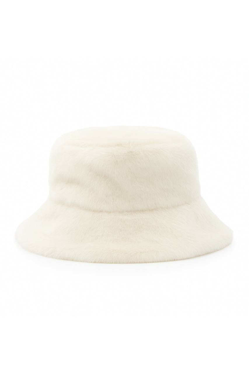 White bucket hat on a white background