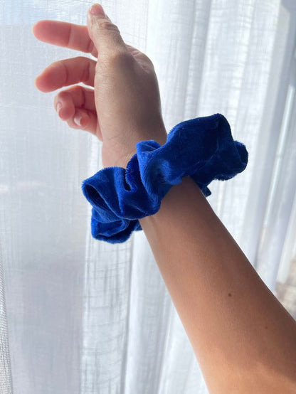 Blue Velvet Scrunchies