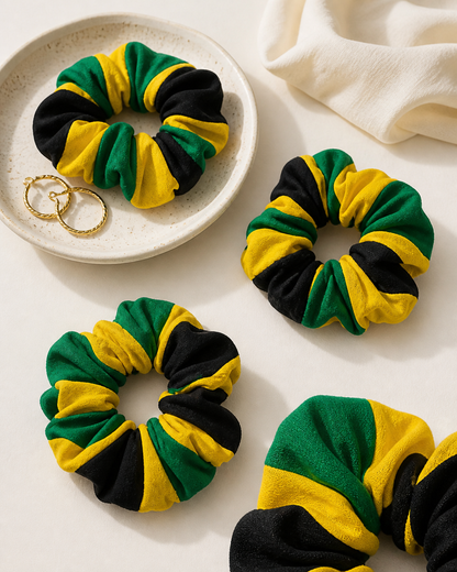 Jamaica Flag Scrunchie - multiple scrunchies
