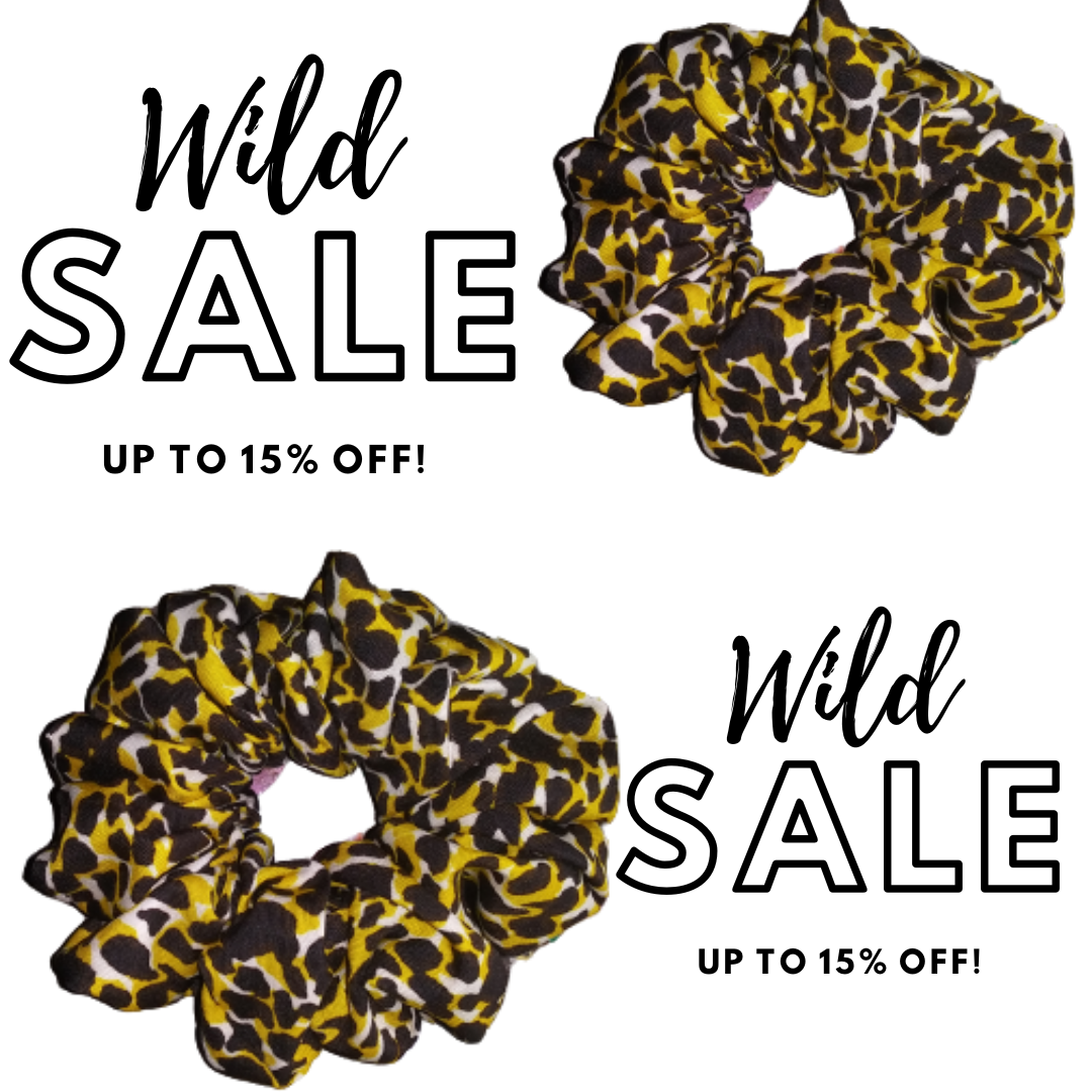 Tiger Print Scrunchies